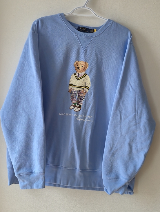 Polo Ralph Lauren Other - Polo by Ralph Lauren Light Blue Polo Bear Crewneck Sweater, XL,Unisex